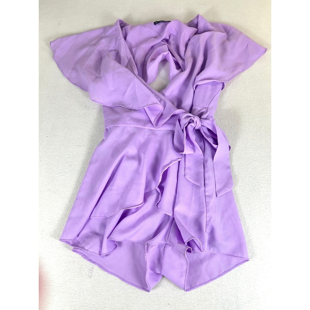 Romantic Whimsy Festival Flirty Ruffle Boho Romper Women S Purple